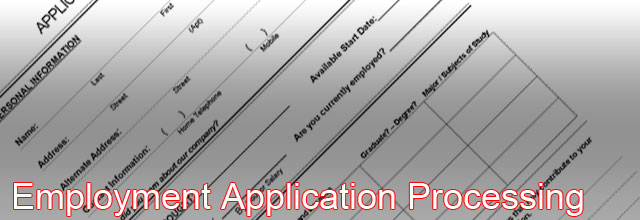 employment application processing